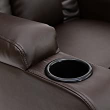 Comhoma Leather Recliner Chair With Heated Massage 