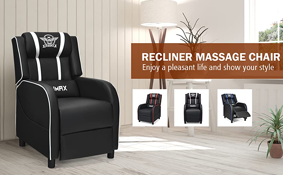 Massage Chairs Under 200 Dollars - GYMAX Massage Gaming Recliner Chair