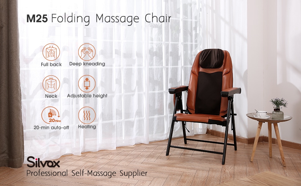 best massage chair for neck and shoulders - Silvox Folding Shiatsu Massage Chair