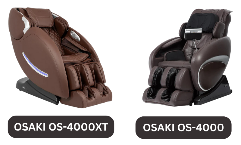 Osaki OS-4000 VS Osaki OS-4000XT - Design